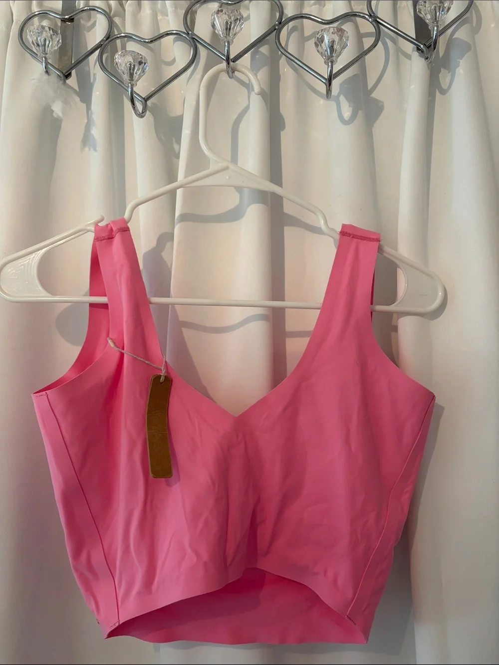 SKIMS Seamless Padded Crop Bra - Pink - Picture 3 of 4